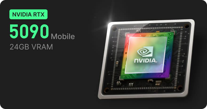 NVIDIA RTX 5090 Mobile with 24GB VRAM