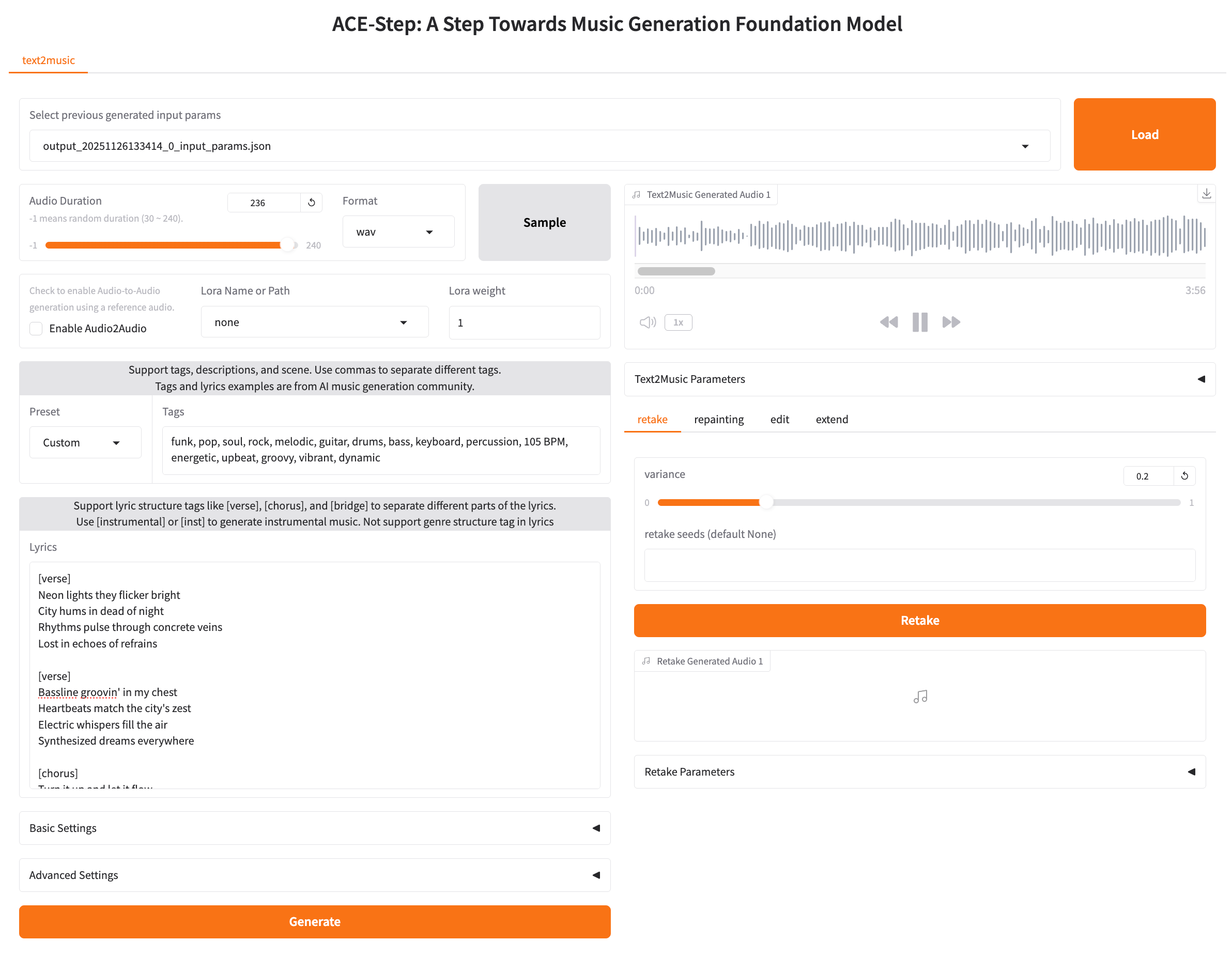 Generate the audio