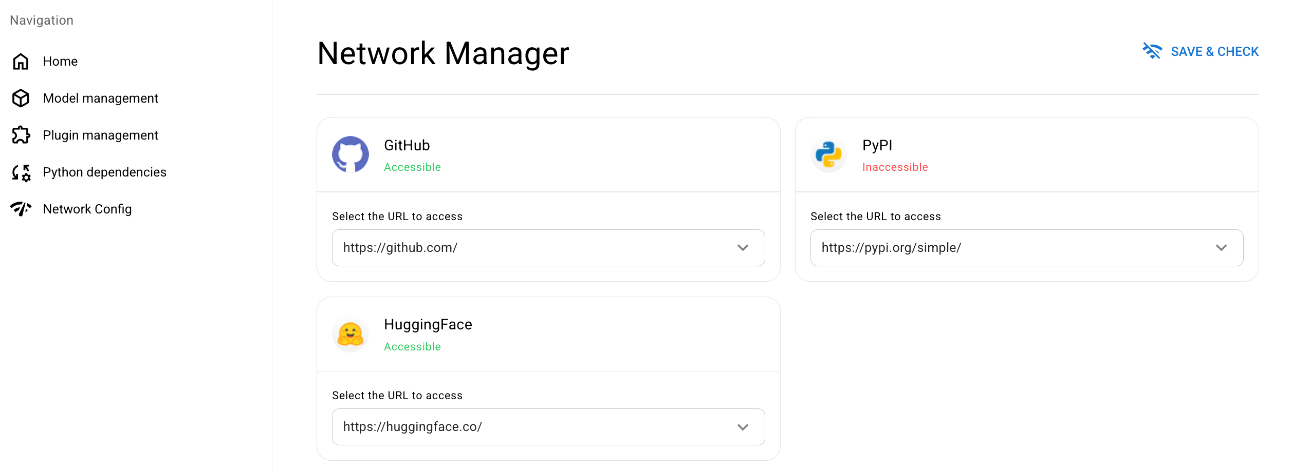 Configure network