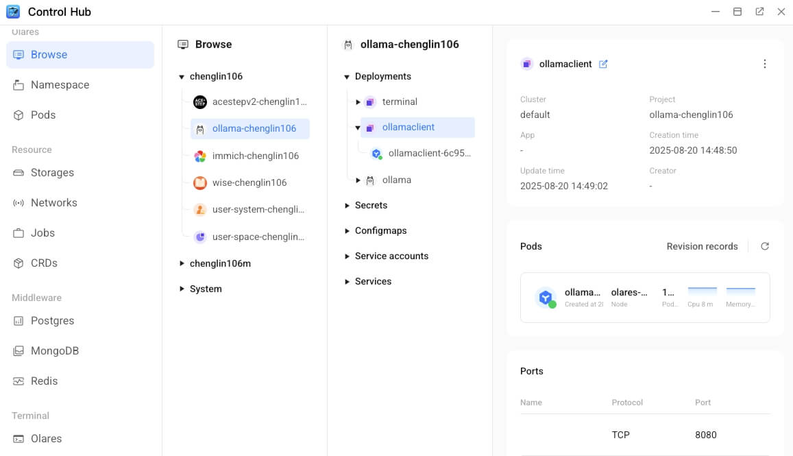 Control Hub UI