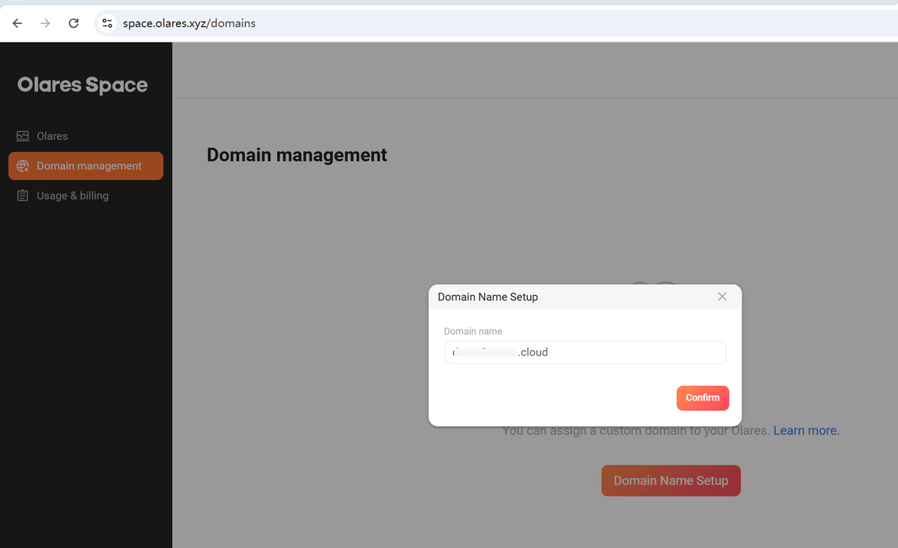 Add domain