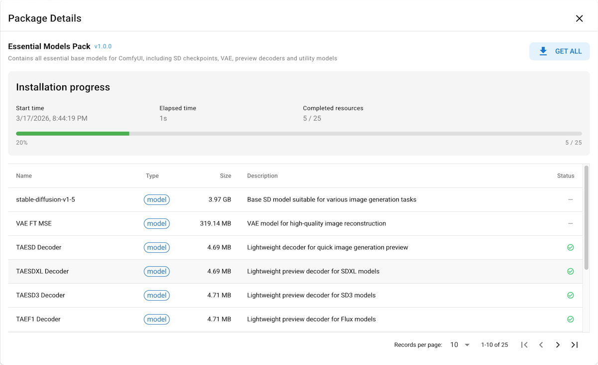 Download progress