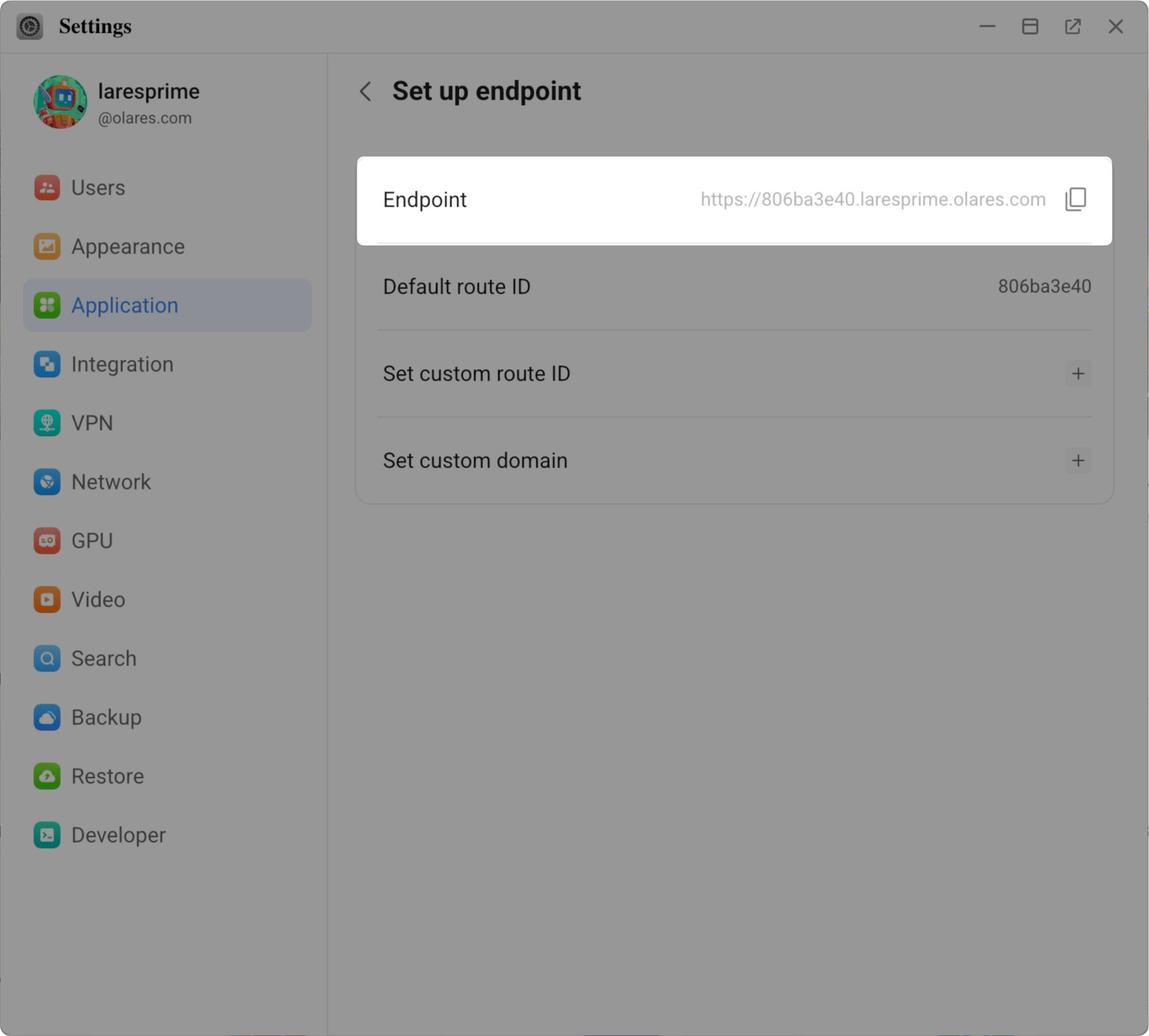 Set up endpoint