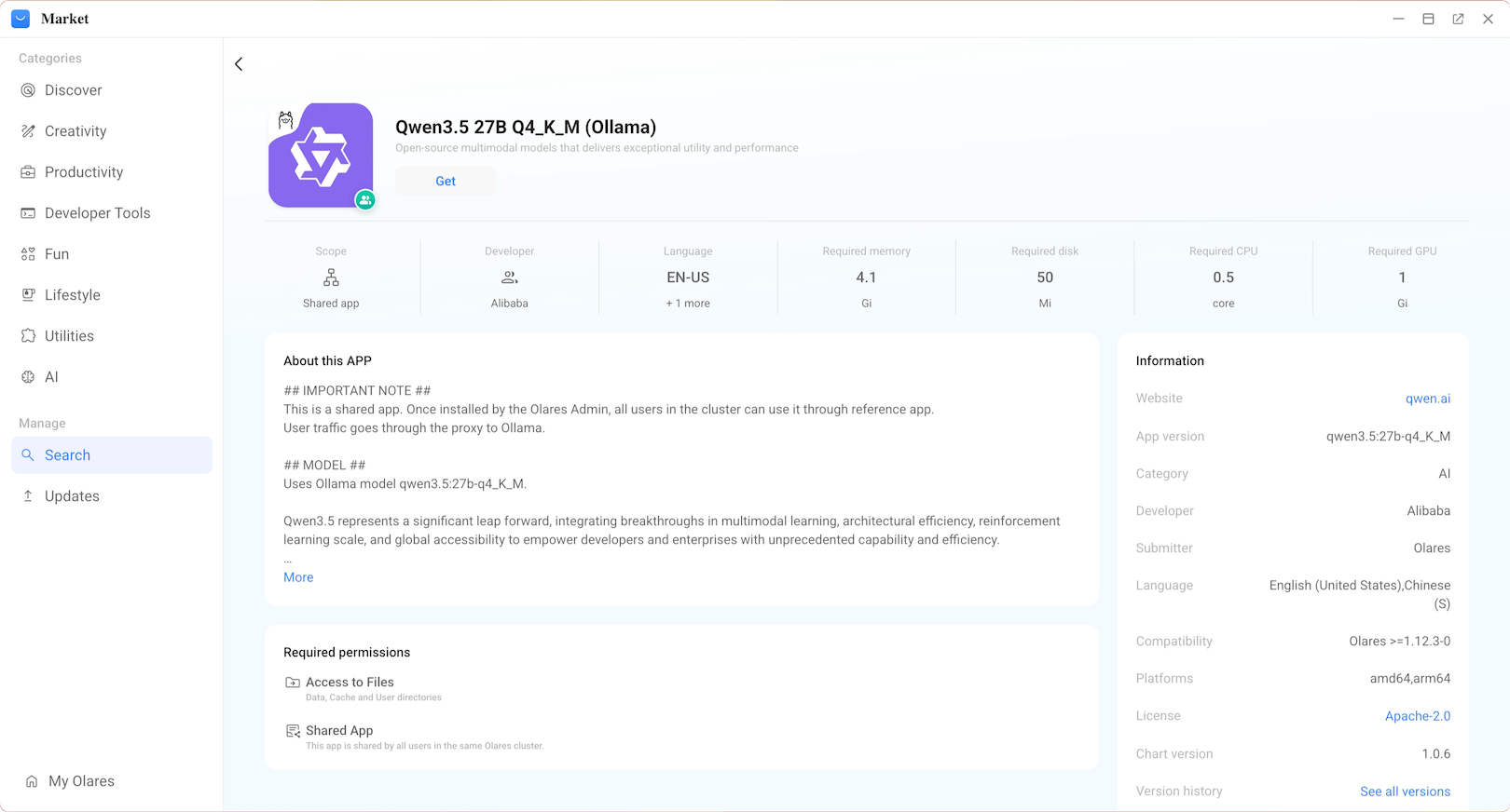 Install model app