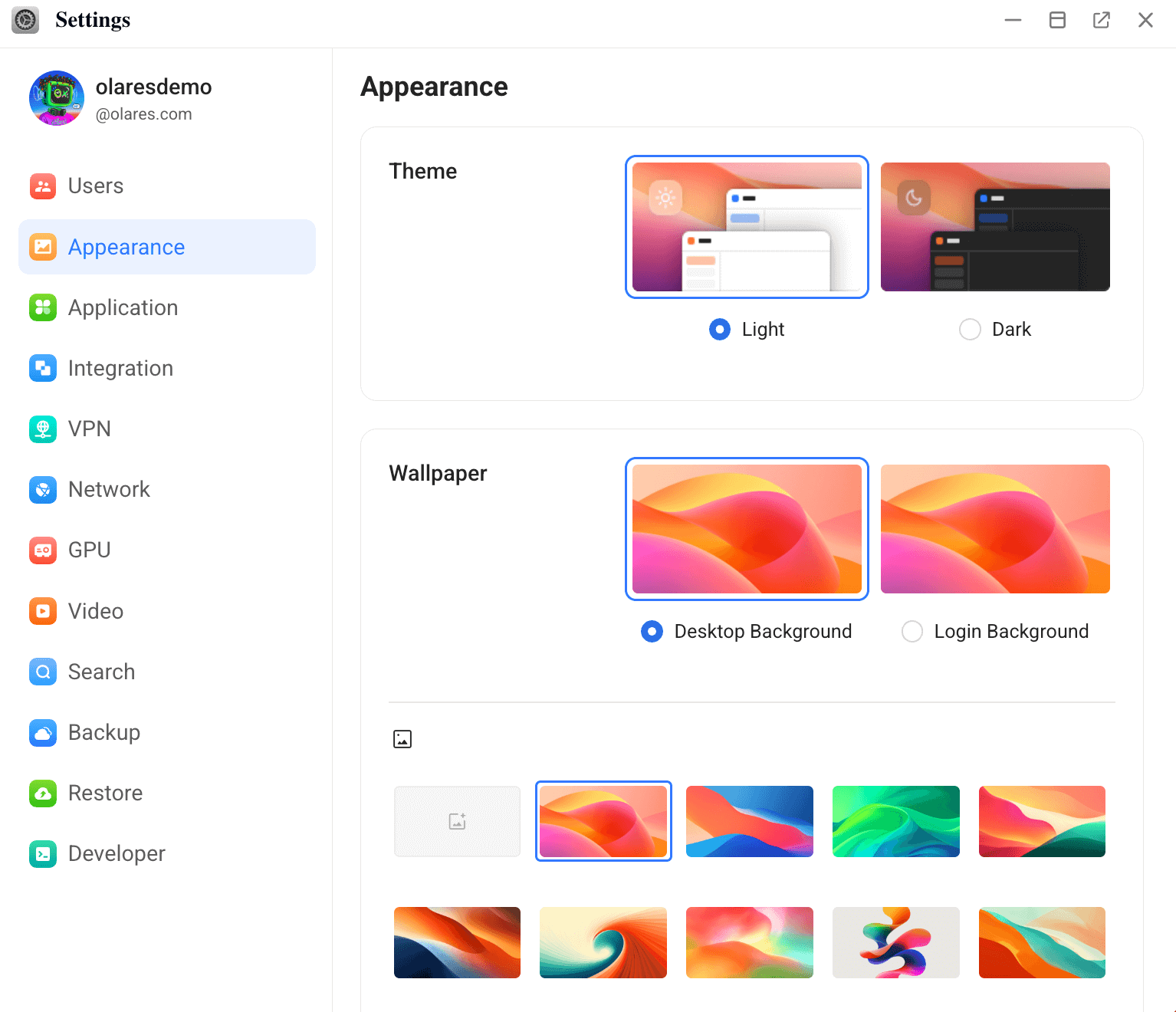 Customize desktop