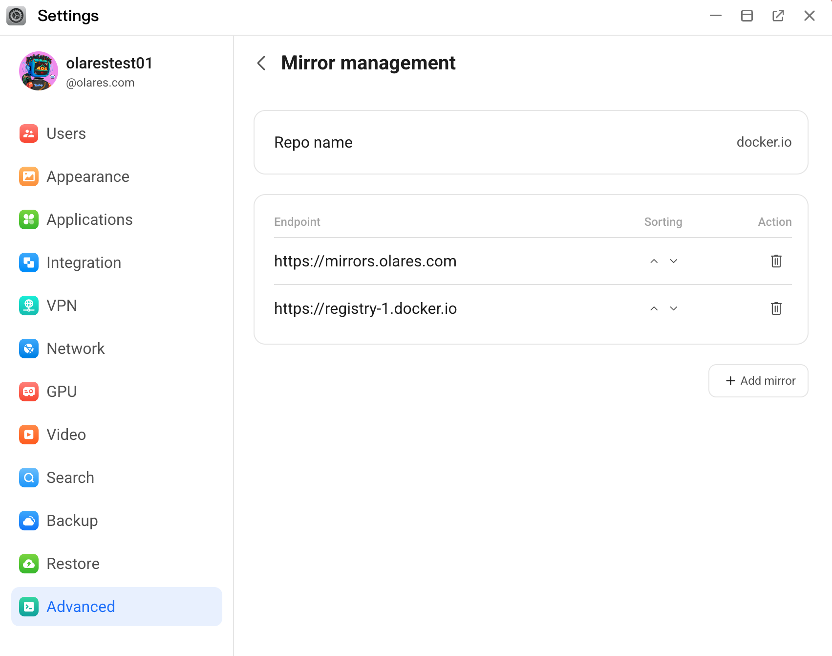 Mirror management