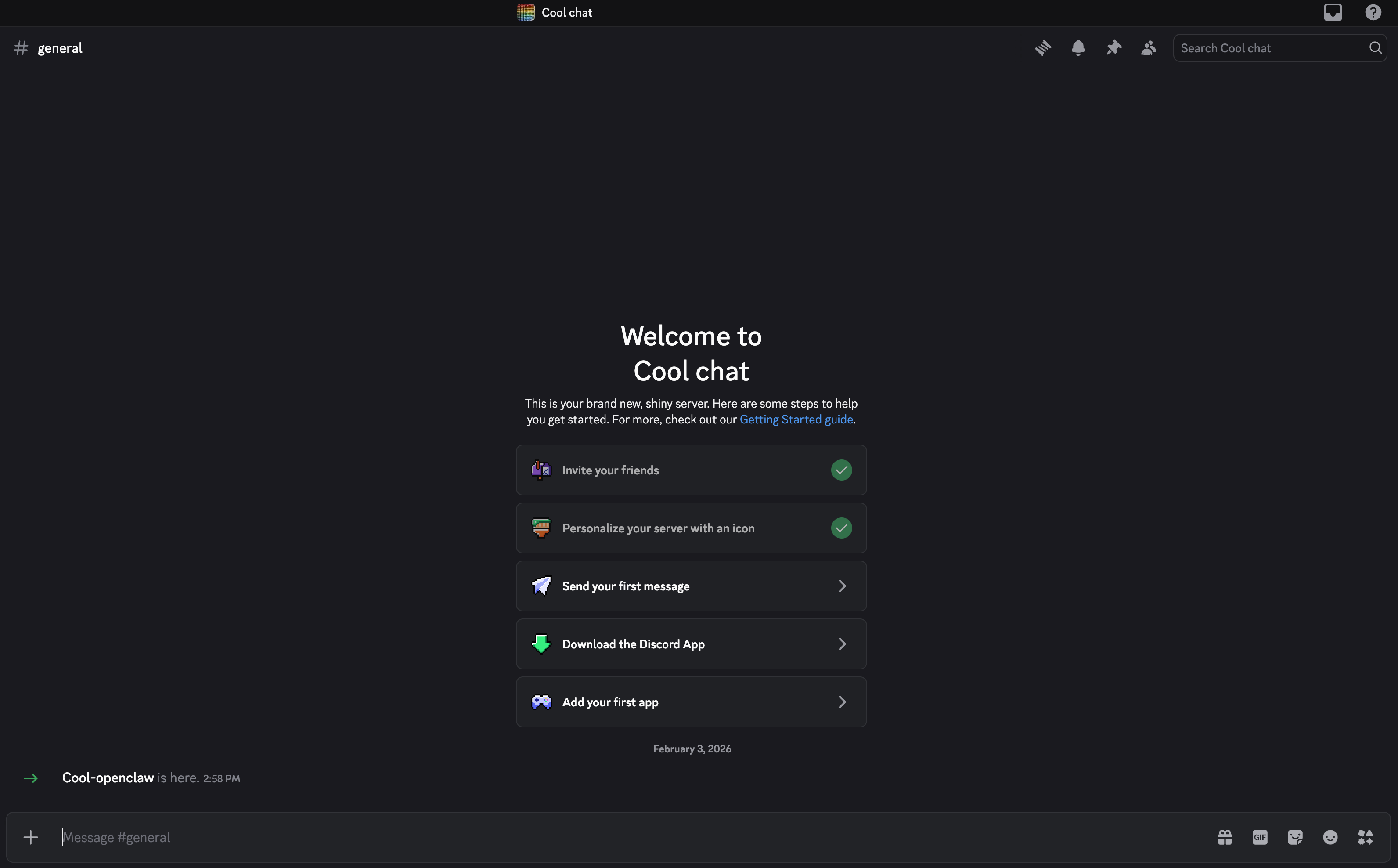 Bot added to server
