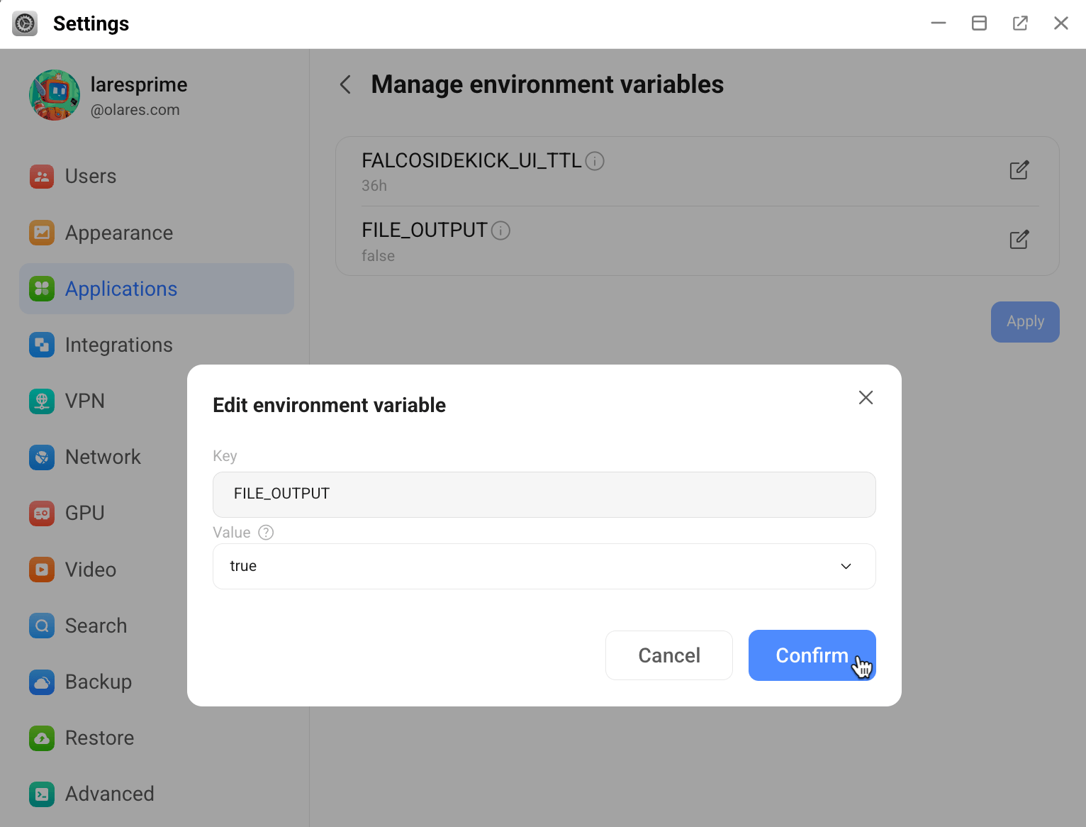 Enable file output
