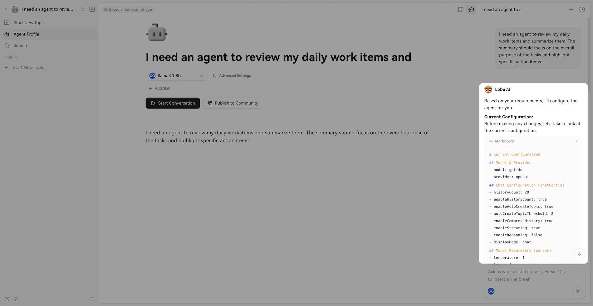 Agent builder