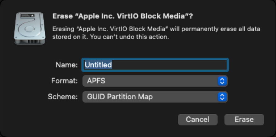 Configure format