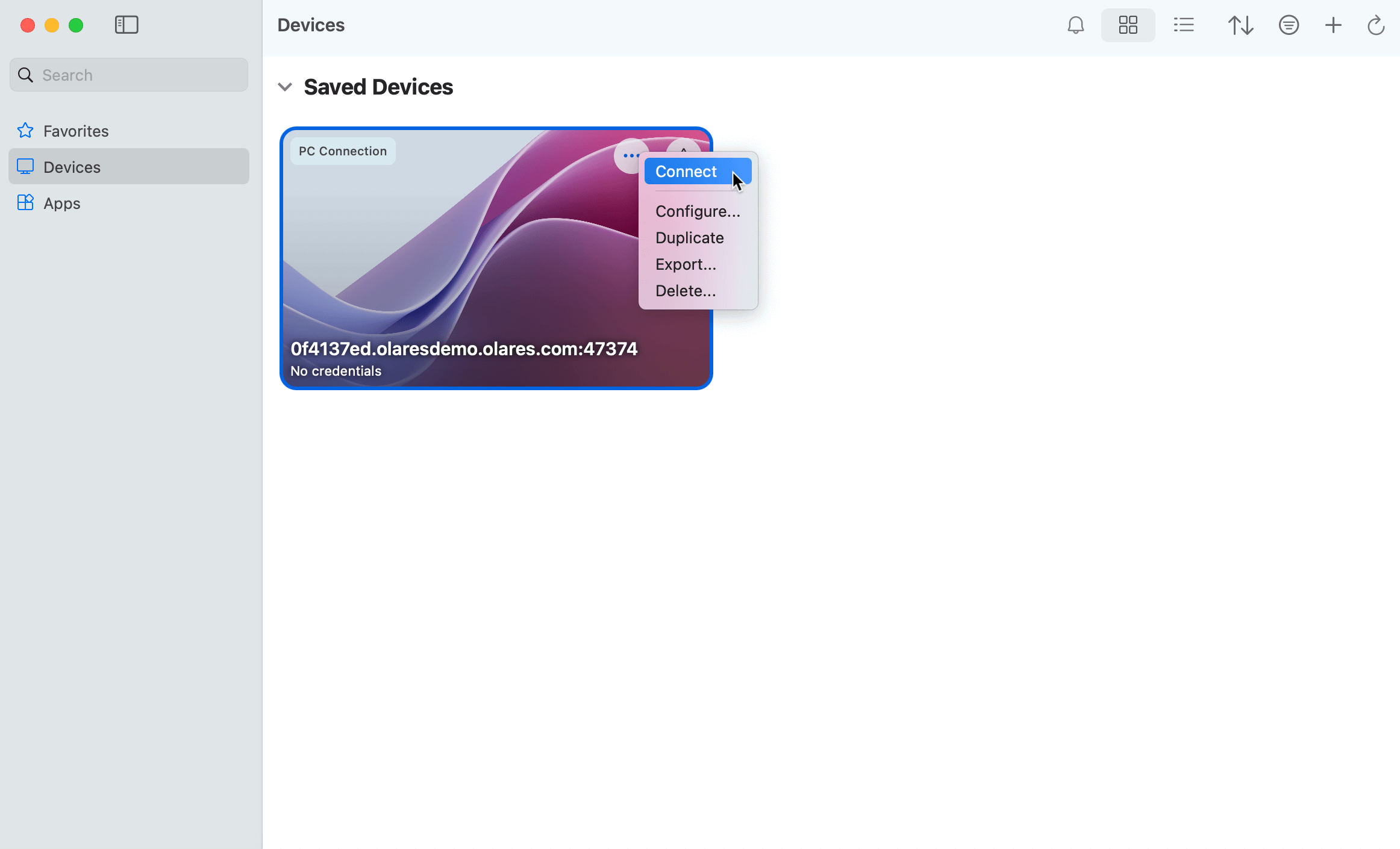 Connect to PC