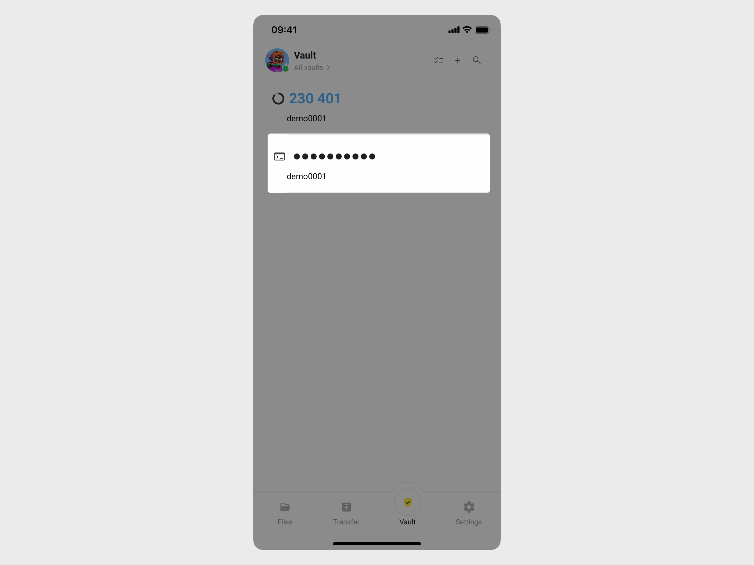 Check the saved login password in Vault