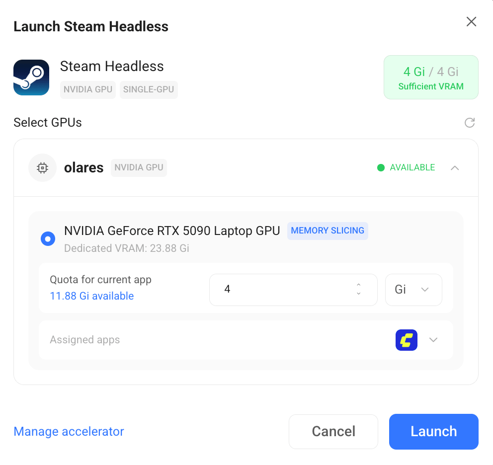 Launch the app