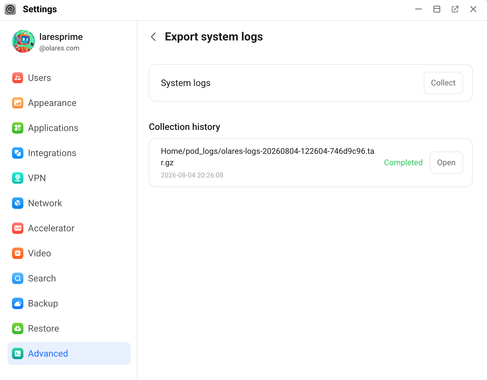 Generate logs