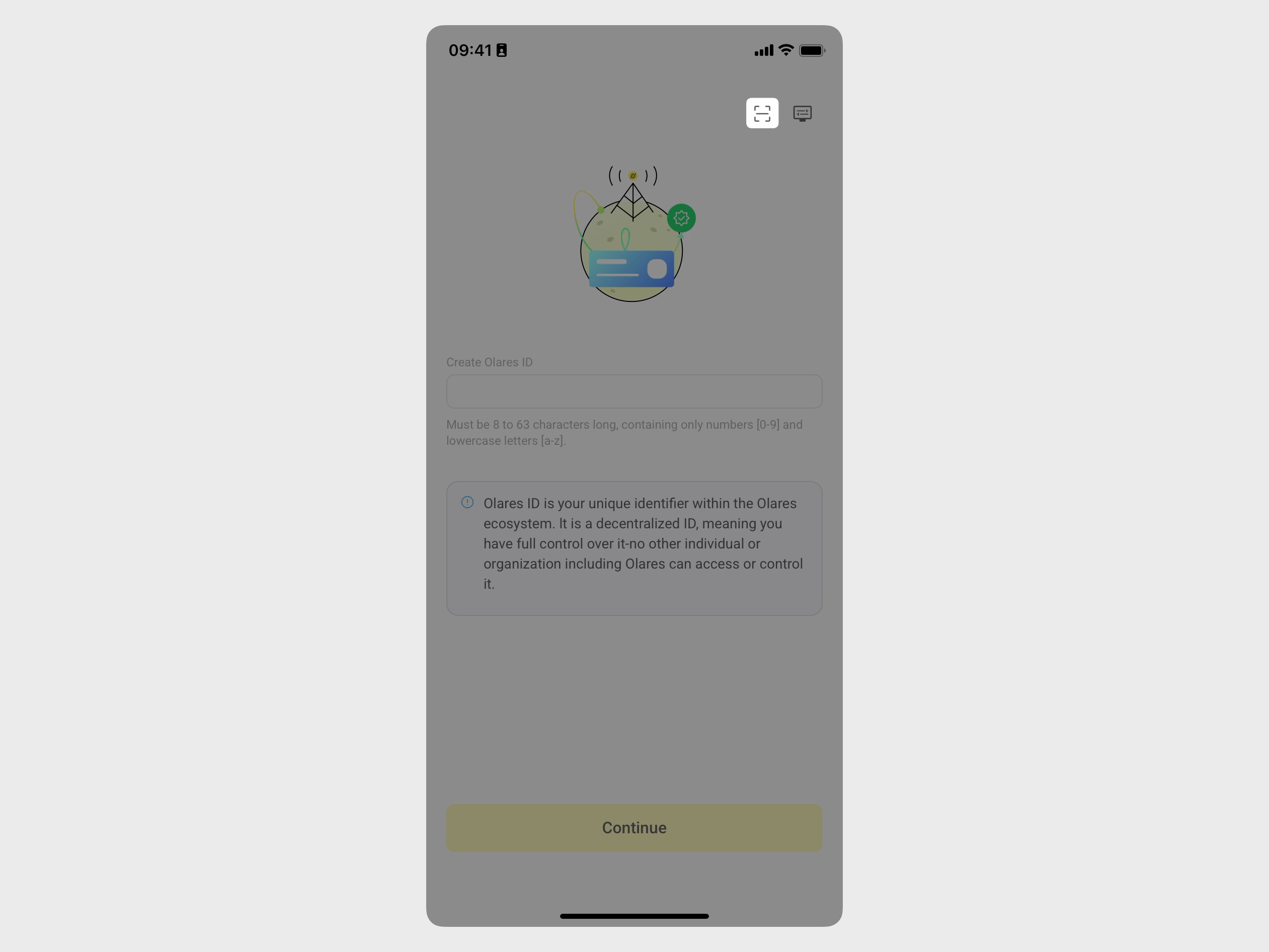 LarePass QR code scanner