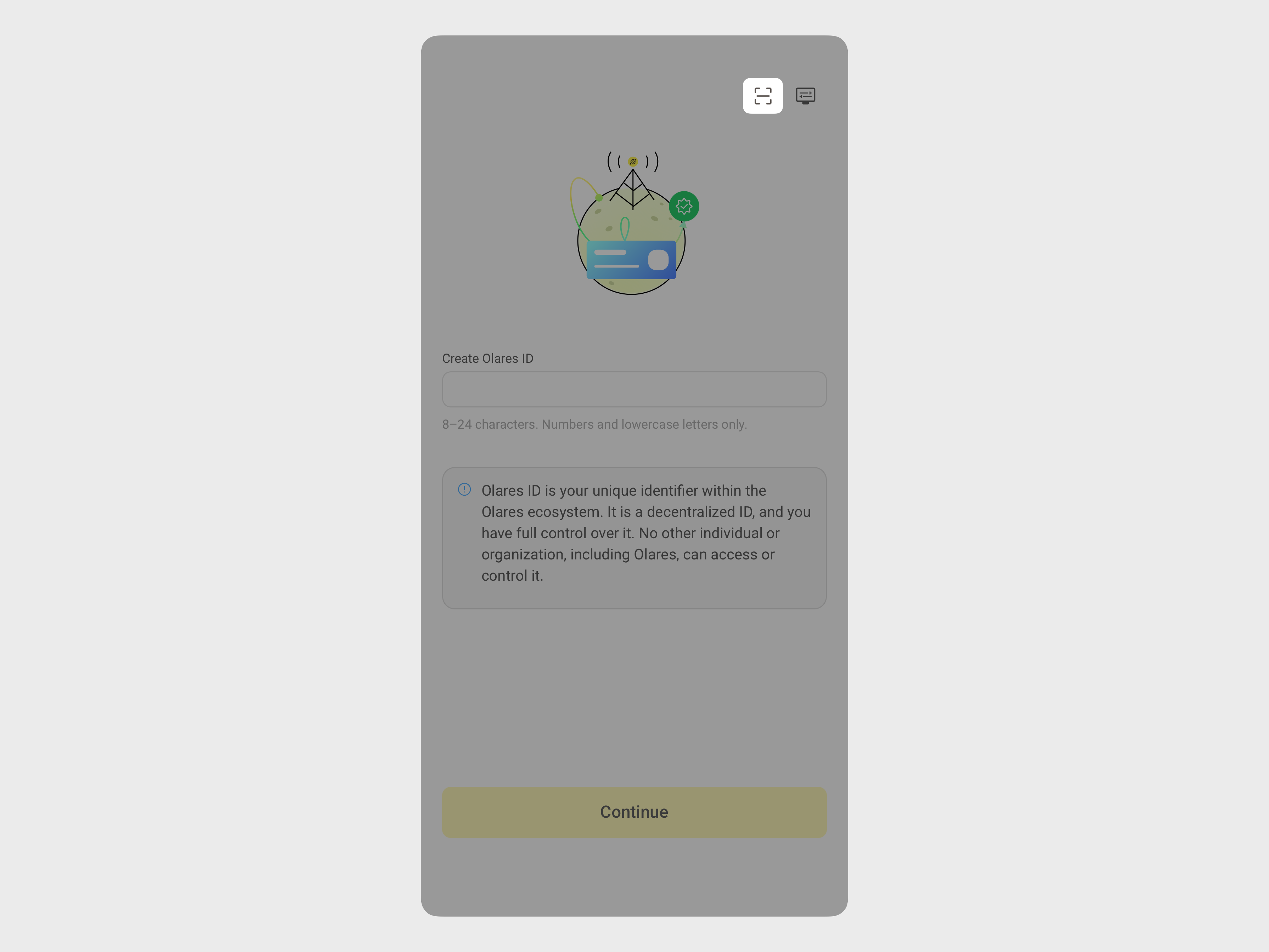 LarePass QR code scanner