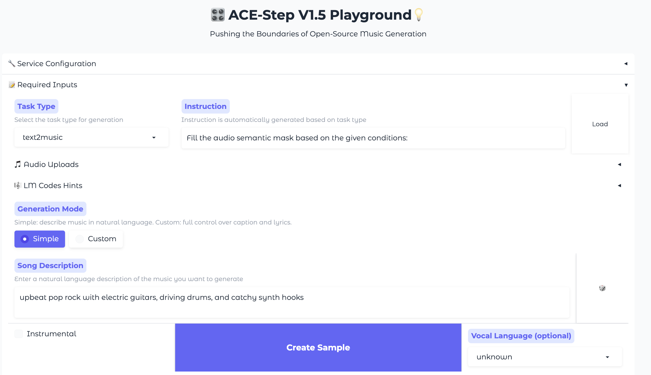 Create sample
