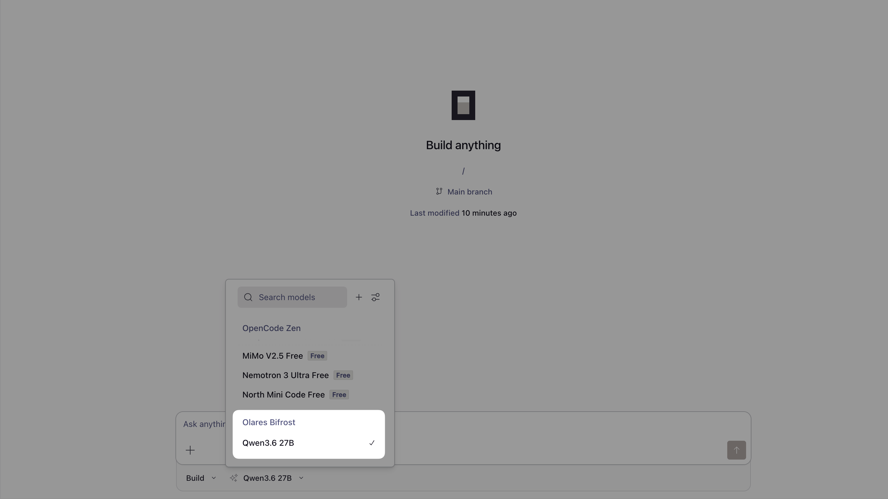 Chat in OpenCode