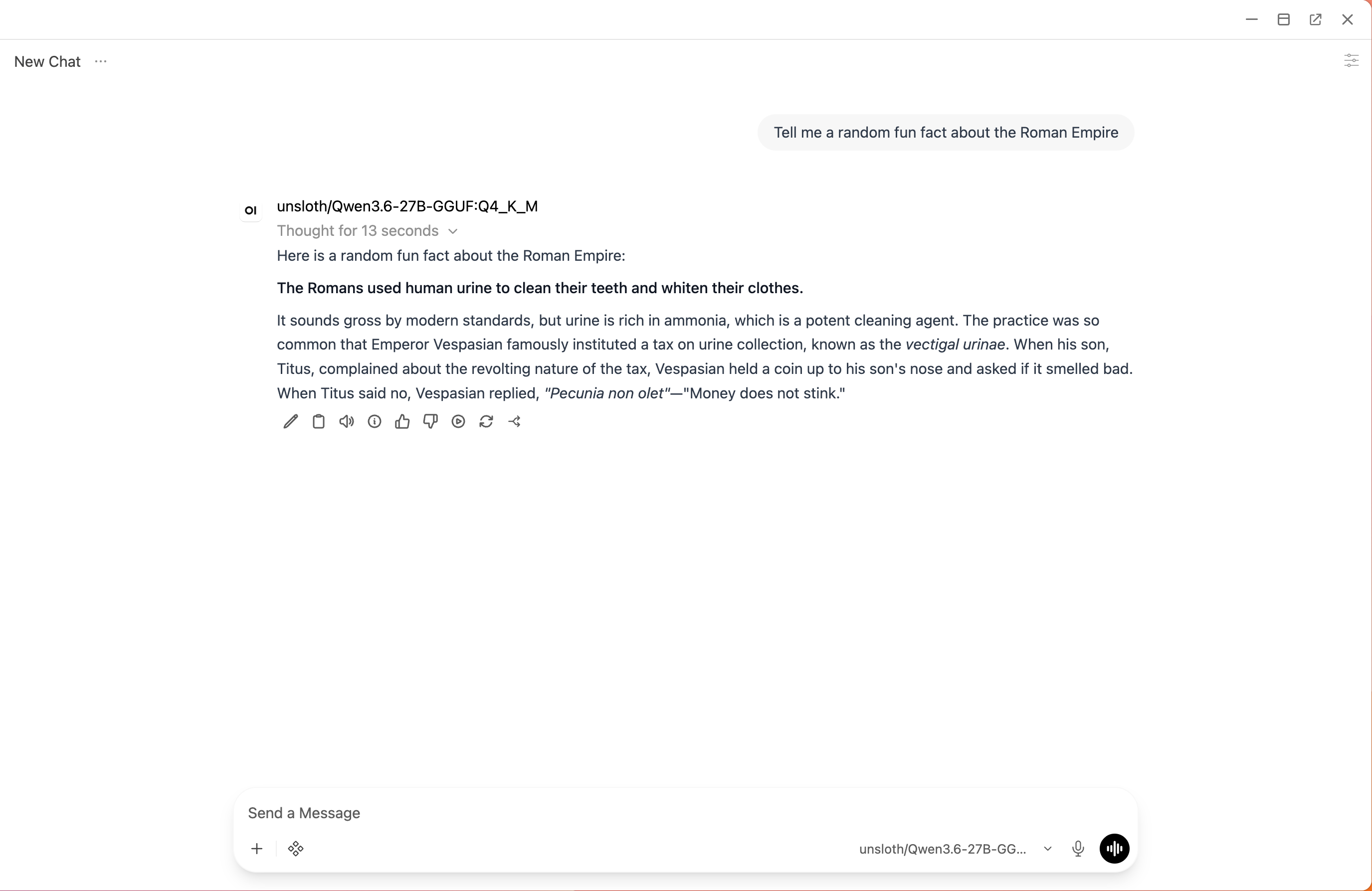Open WebUI chat