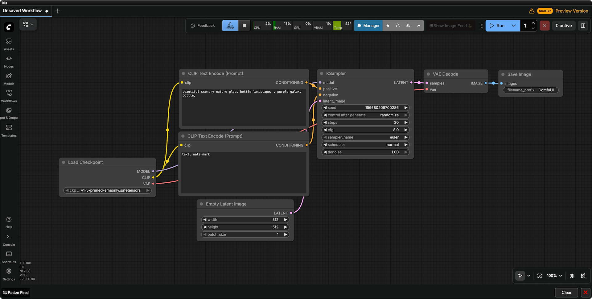 Default workflow