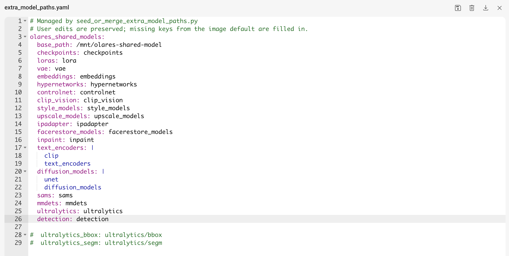 Adding detection mapping