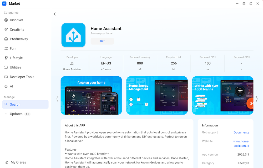 Install Home Assistant