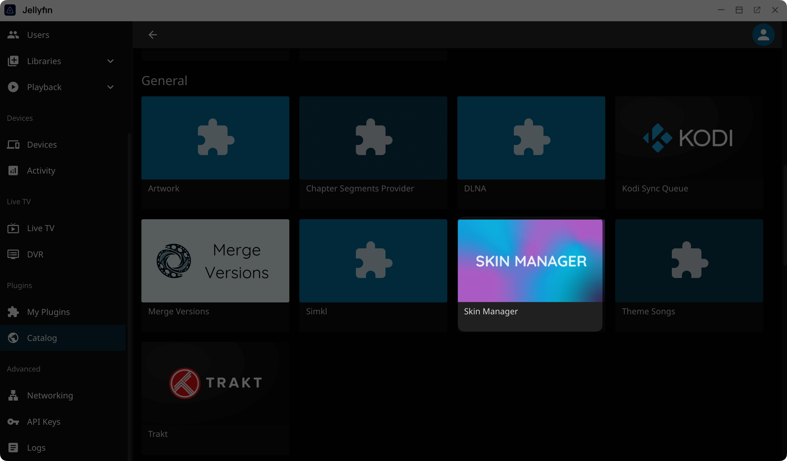 Catalog plugin