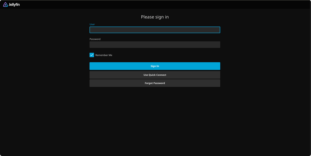 Sign in to Jellyfin
