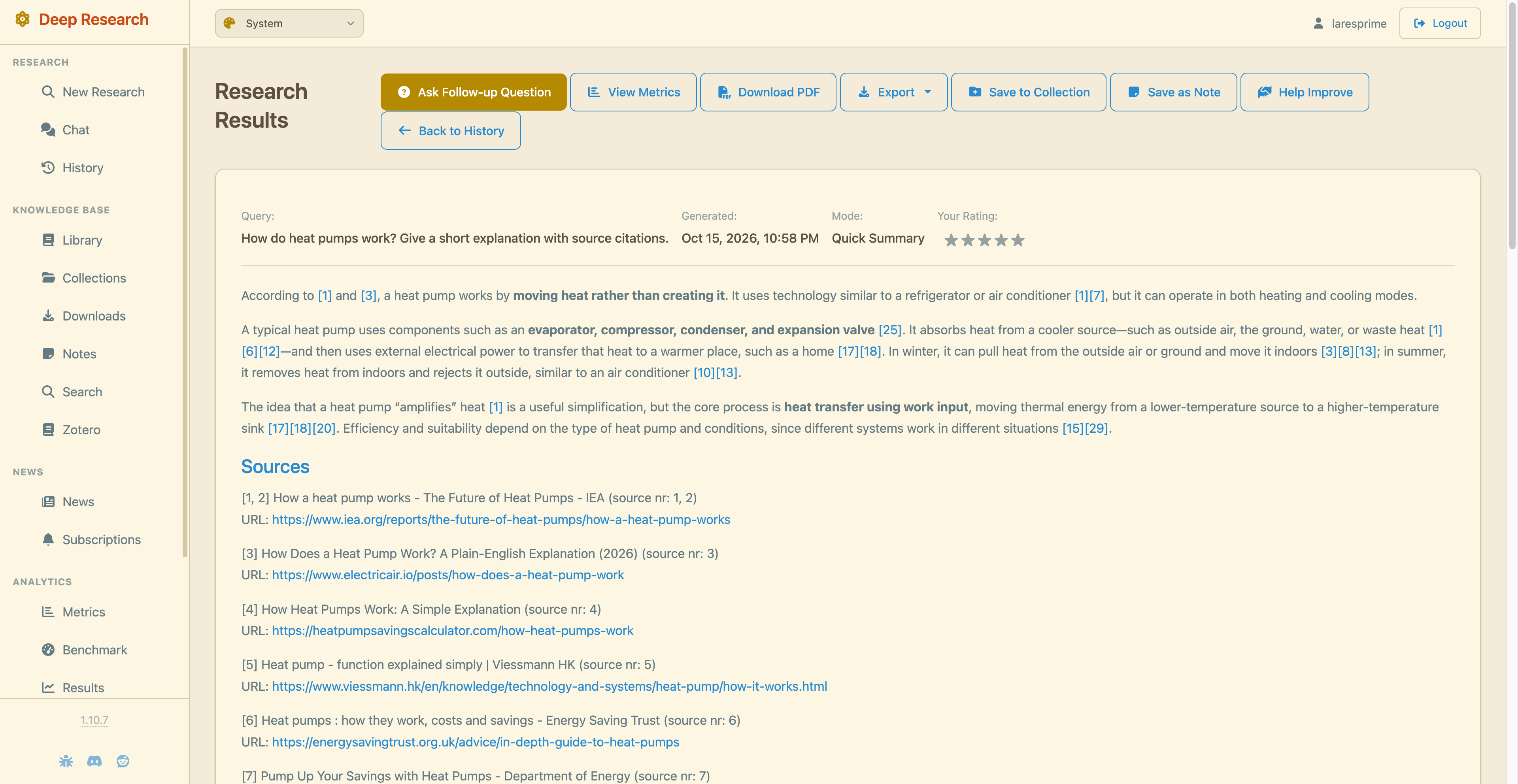 Research report with citations and source list