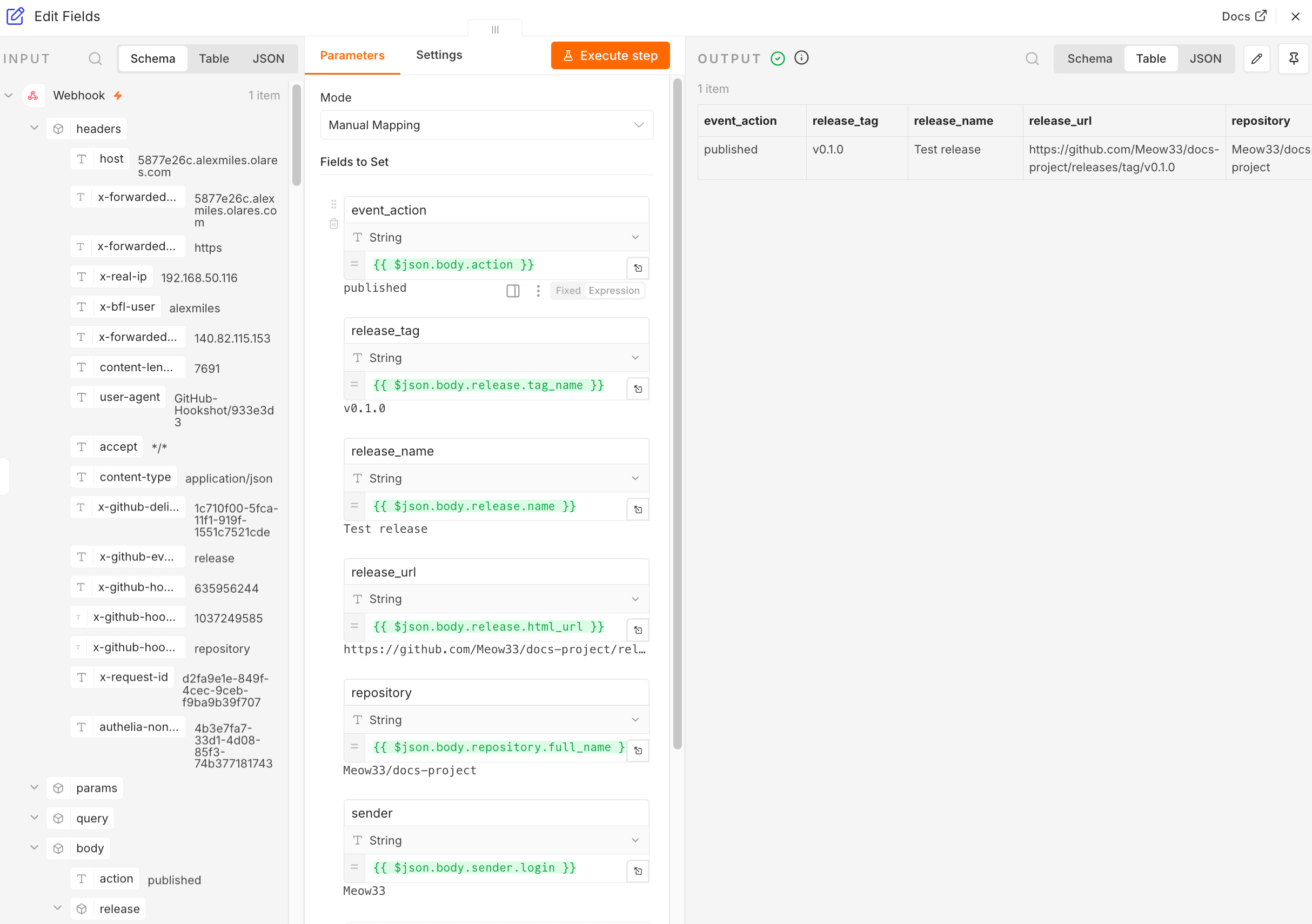 Extract release fields