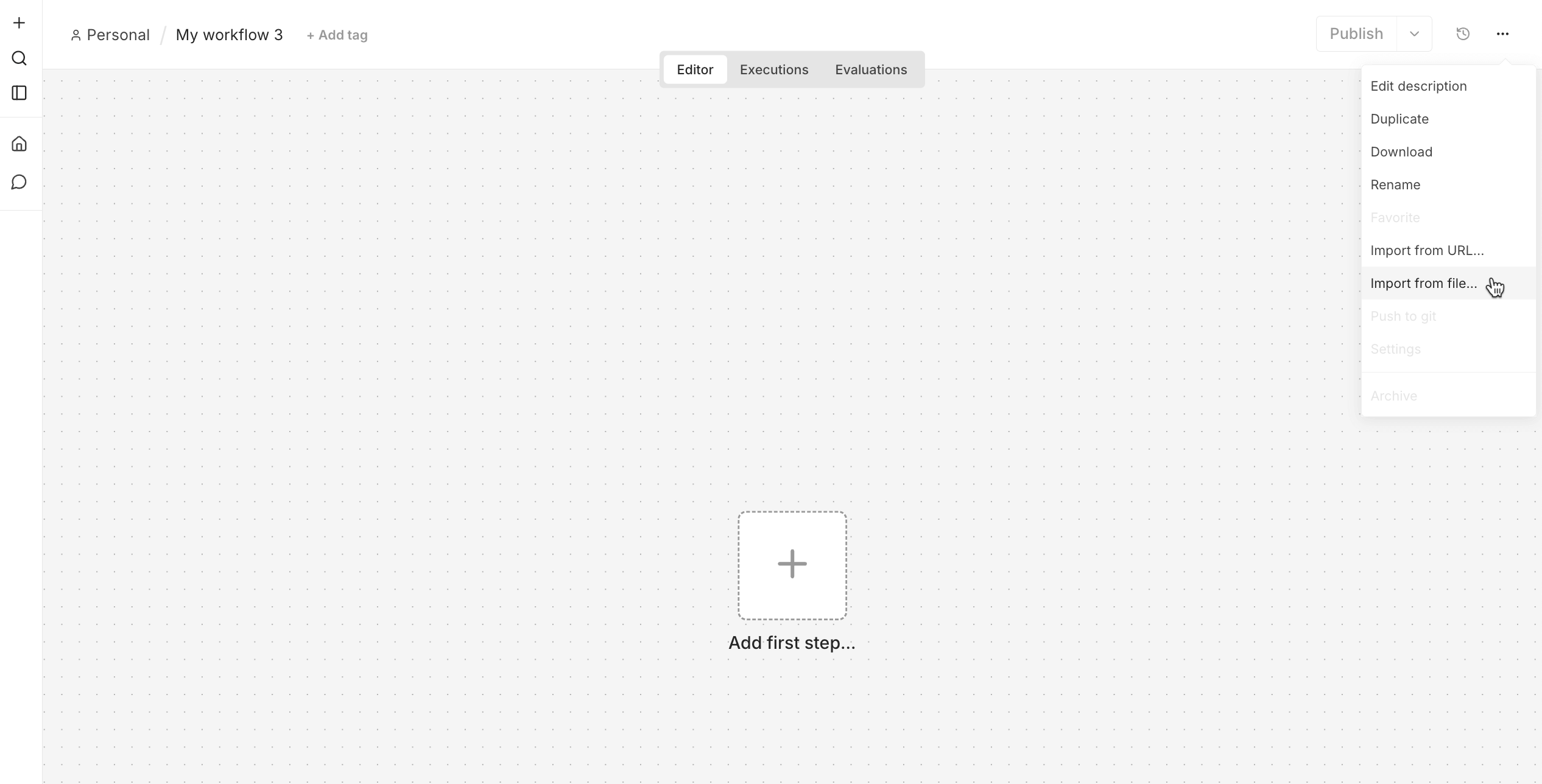 Import a workflow
