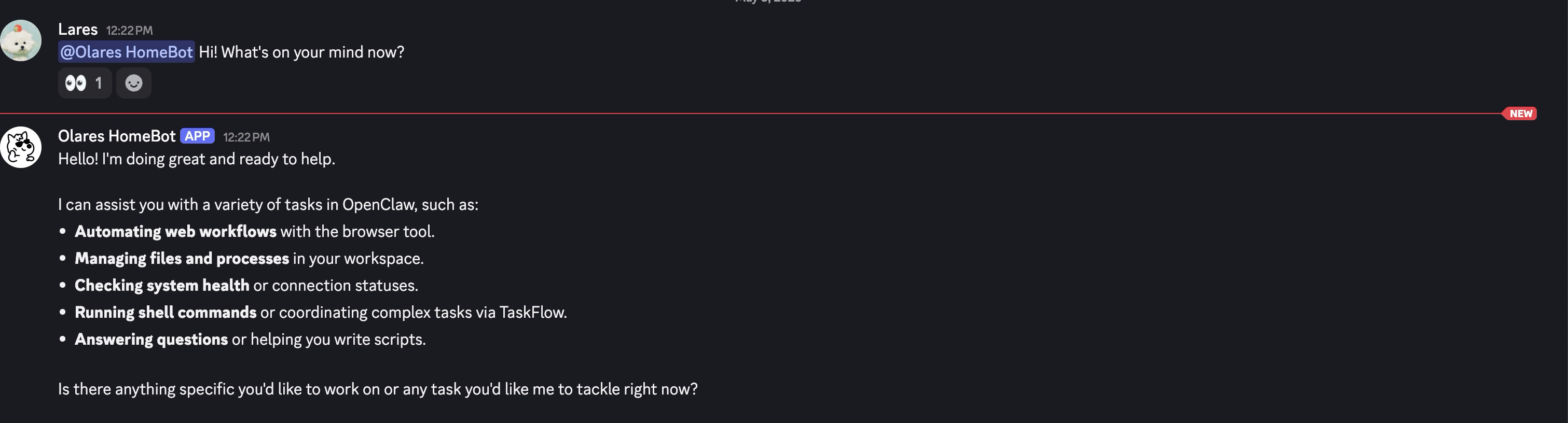 Chat with the agent in Discord