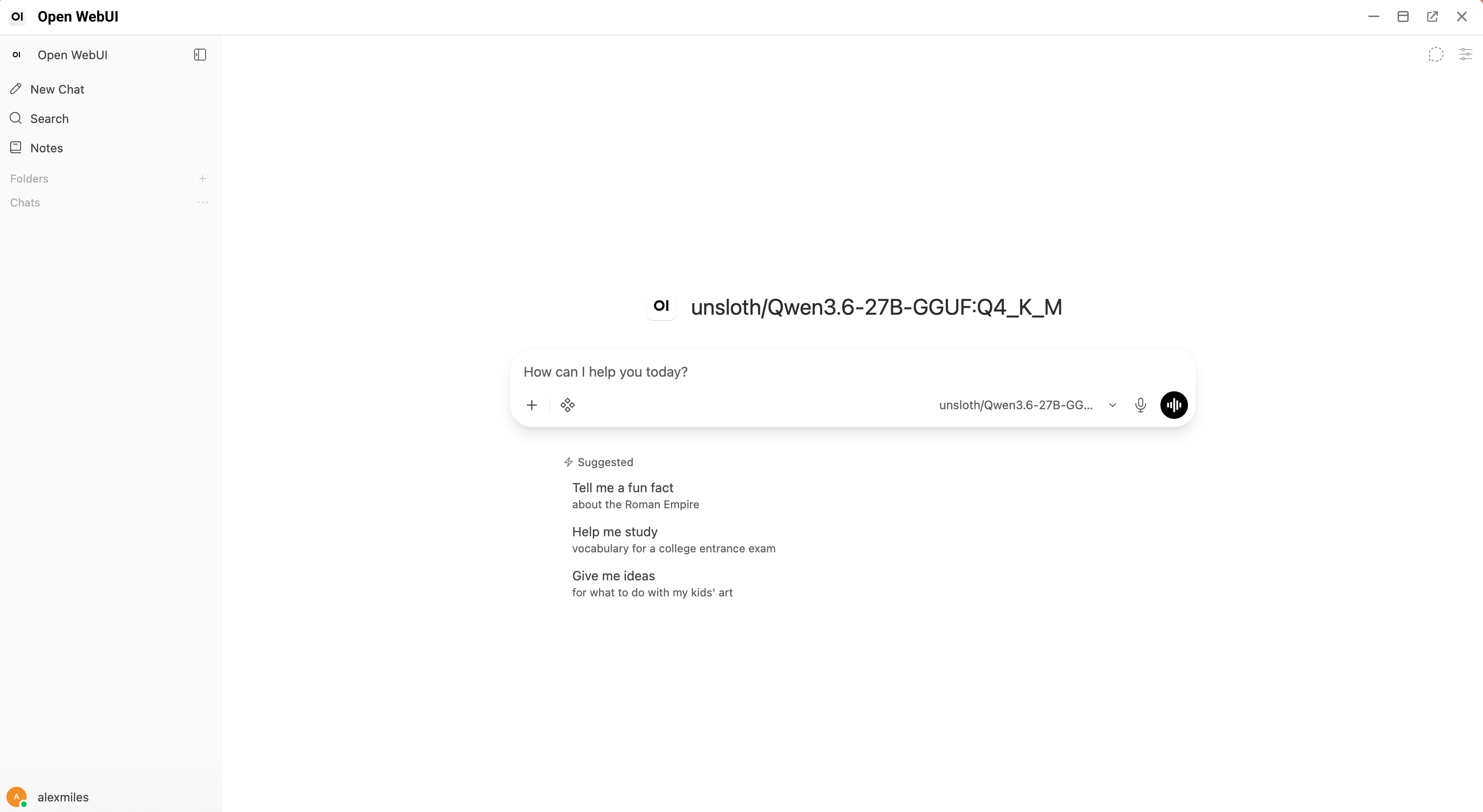 User model dropdown