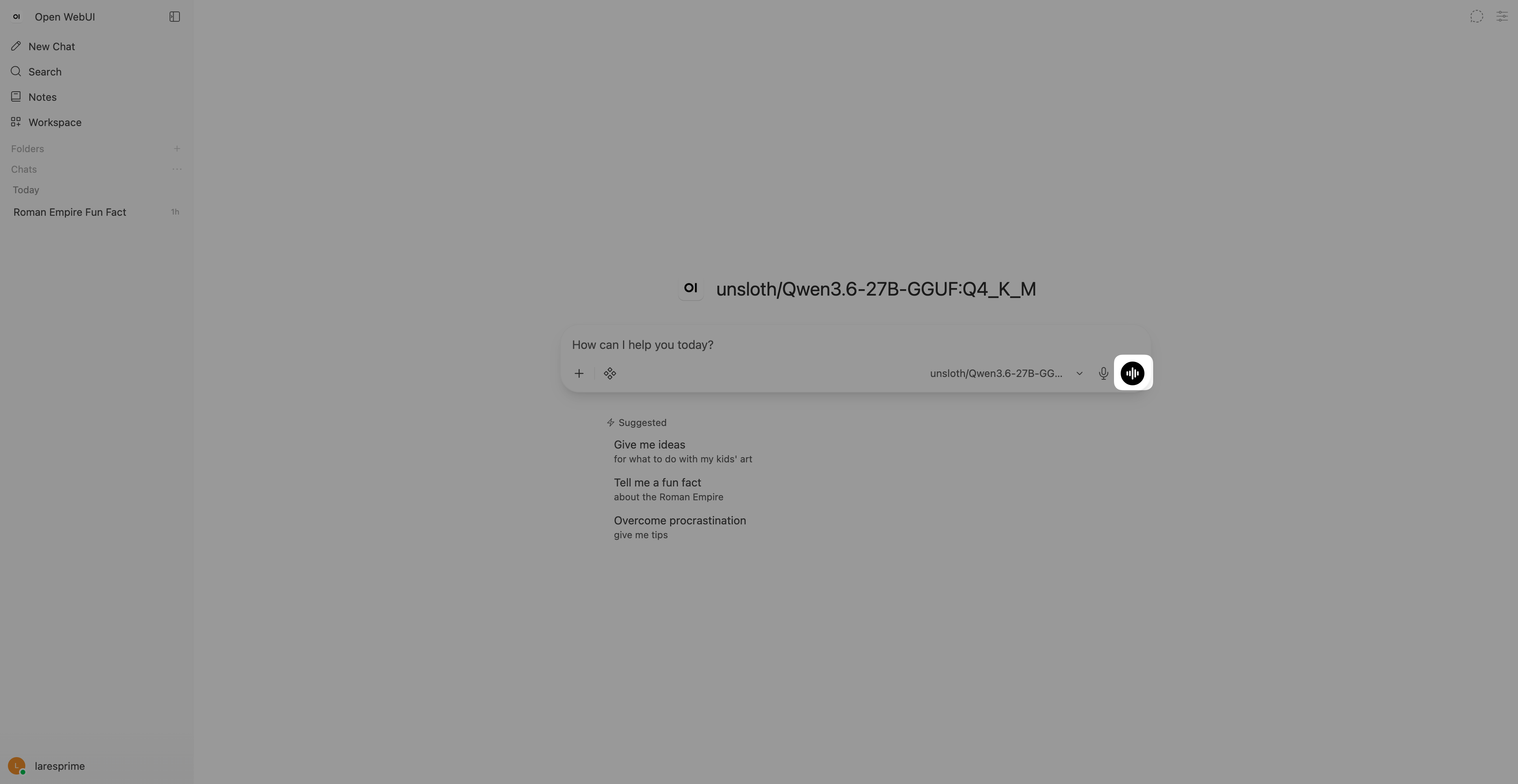 Voice mode
