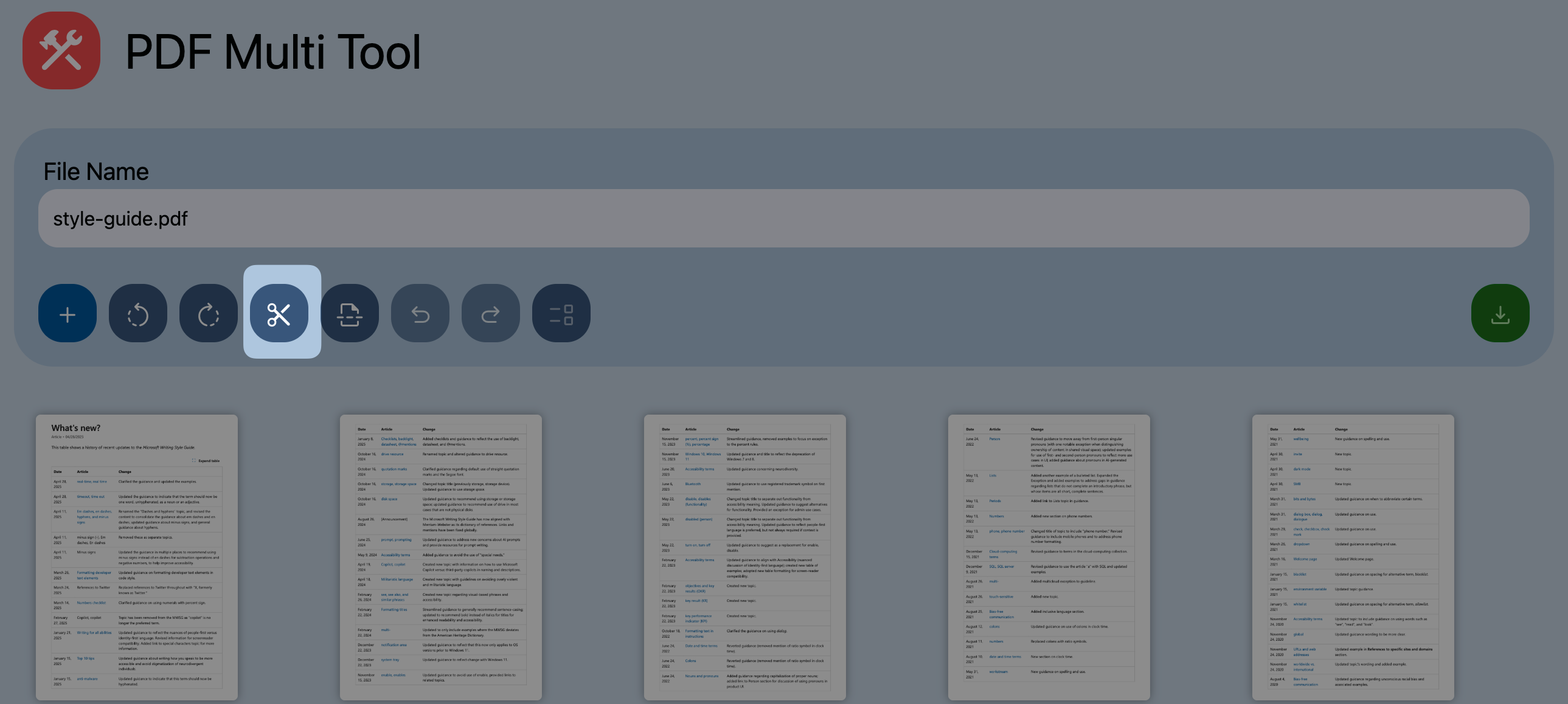 Split all pages