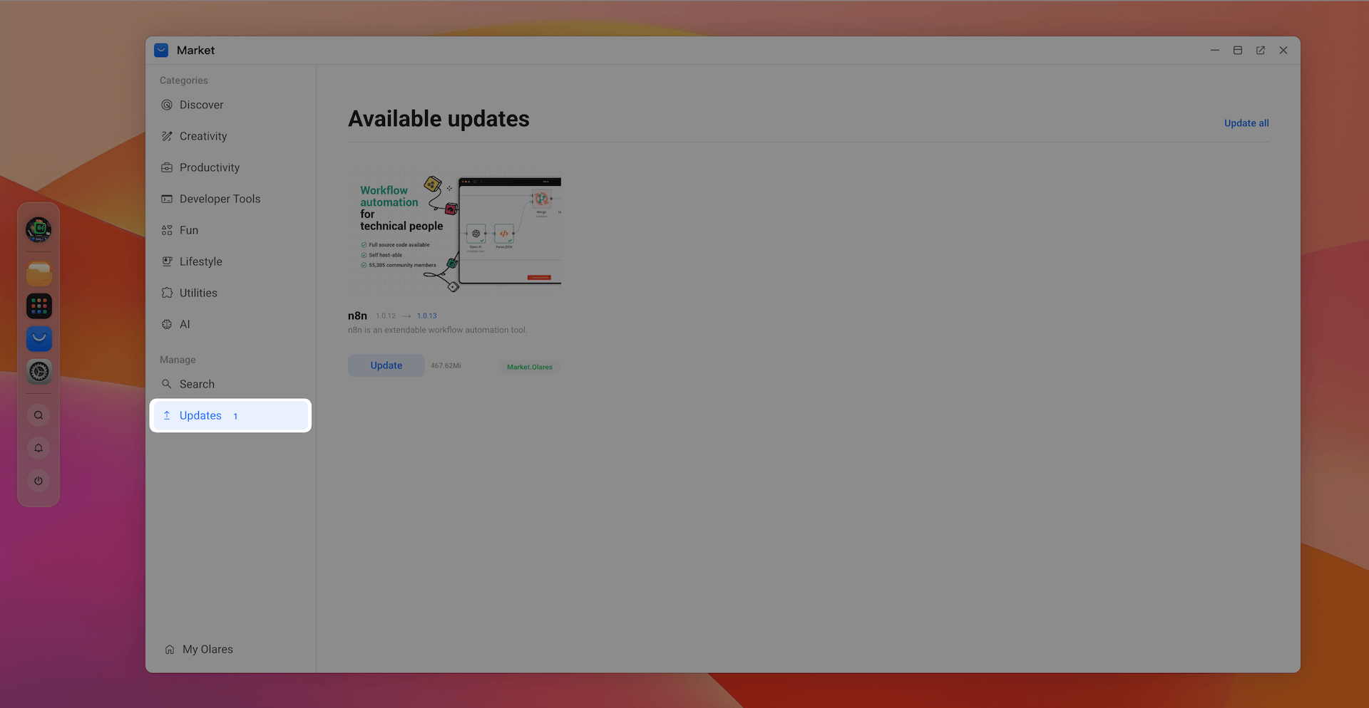 Update app
