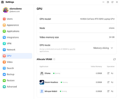 Check current VRAM allocation